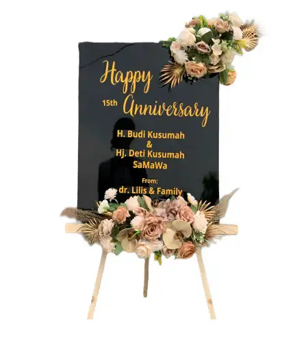 Papan Bunga Akrilik Bambu Apus