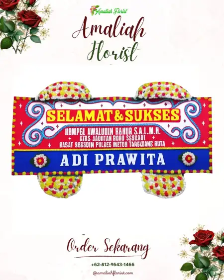 Papan Bunga Ucapan Selamat Bambu Apus